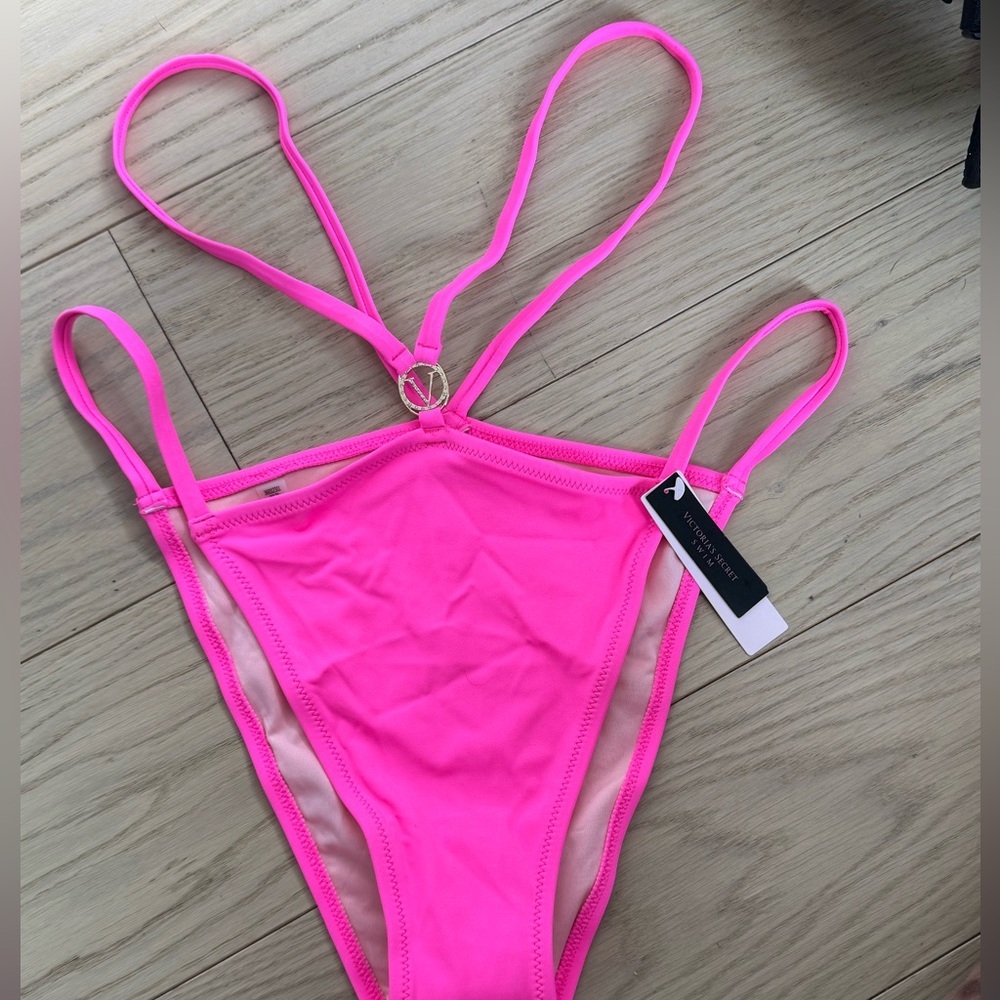NWT Victoria’s Secret Hot Pink Bikini Set 36DD Top XL Bottom - Picture 4 of 5